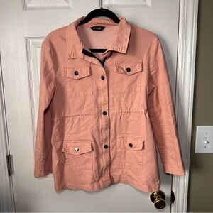 Pink ChicMe Full Zip Jacket With Buttons And Pockets 
Size medium